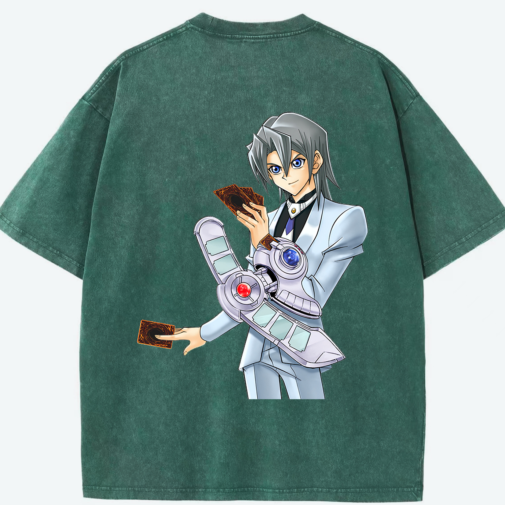 （画像用） 遊☆戯☆王 Yu-Gi-Oh! 綿100% ヴィンテージ風 半袖Tシャツ（背面プリント）